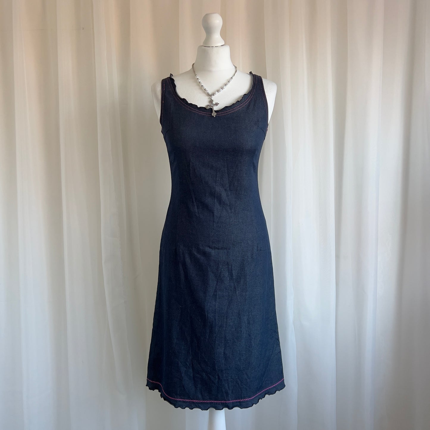 90s Denim Midi Dress - Size M