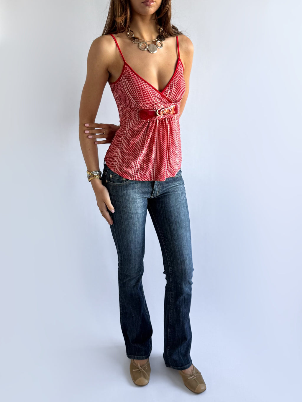 Buckle Crop Top - Size S