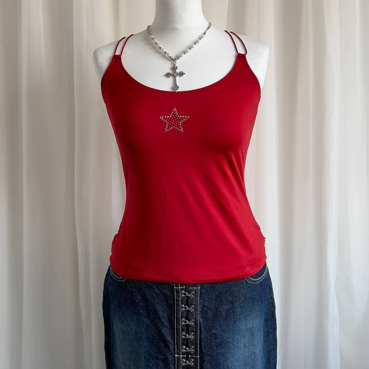 00s Star Rhinestone Cami - Size L