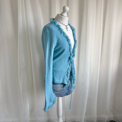 00s Tie Knit Cardigan - Size L