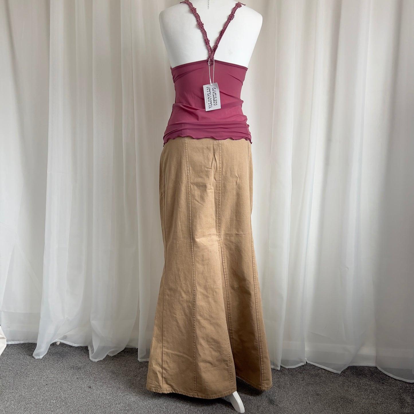 90s Bay Denim Maxi Skirt - Size L