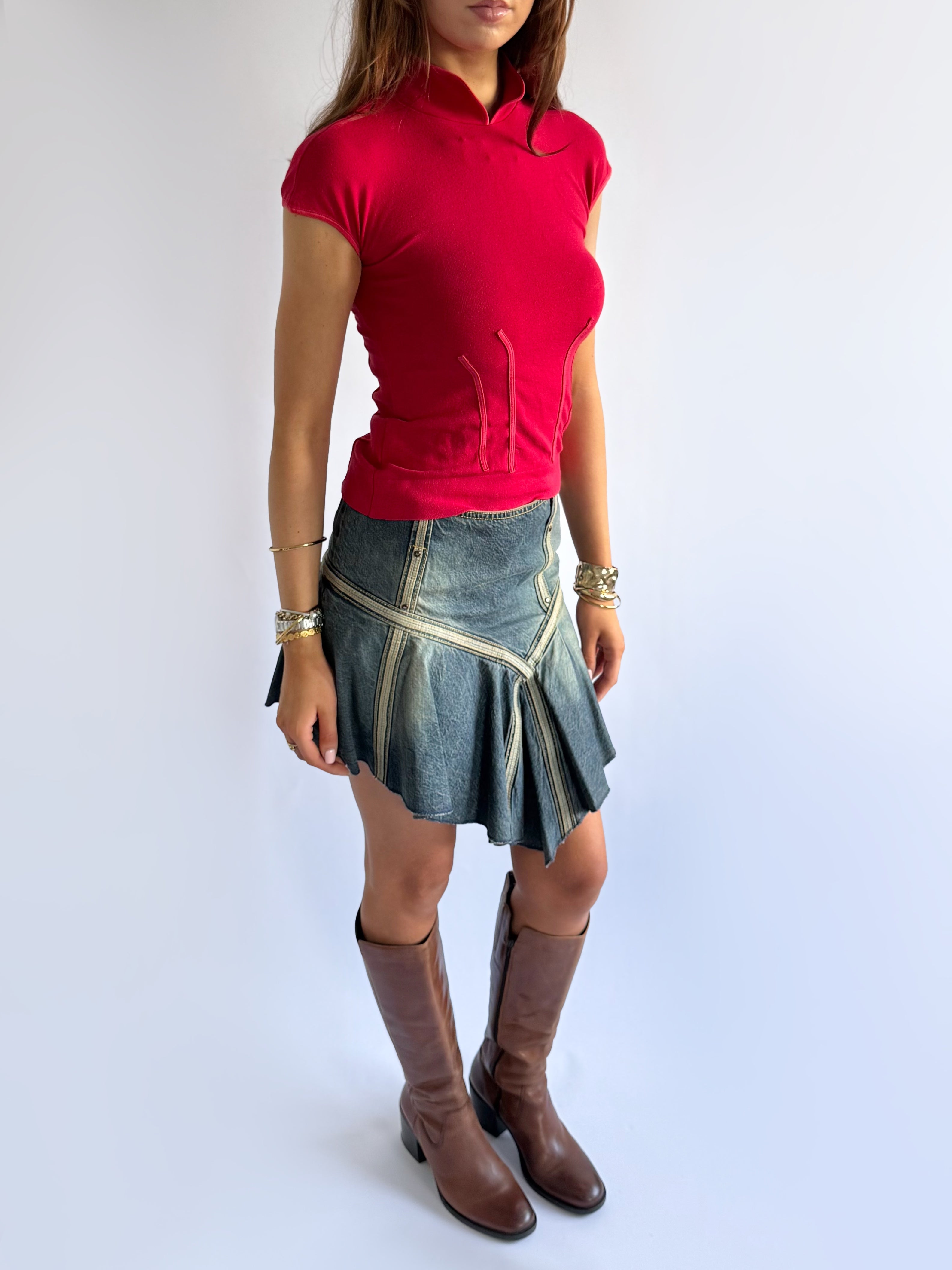 Backless Lace Up Top - Size S