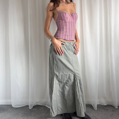 90s Denim Maxi Skirt - Size L