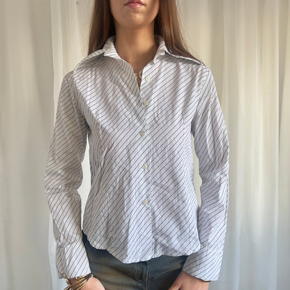 90s Pinstripe Shirt - Size S