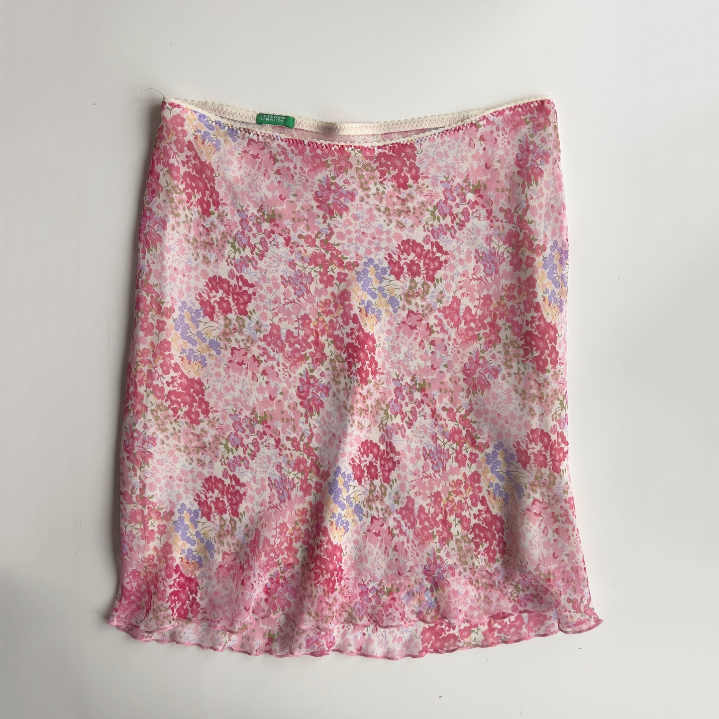 90s Floral Midi Skirt - Size M