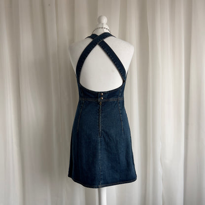 90s Denim Mini Dress - Size S