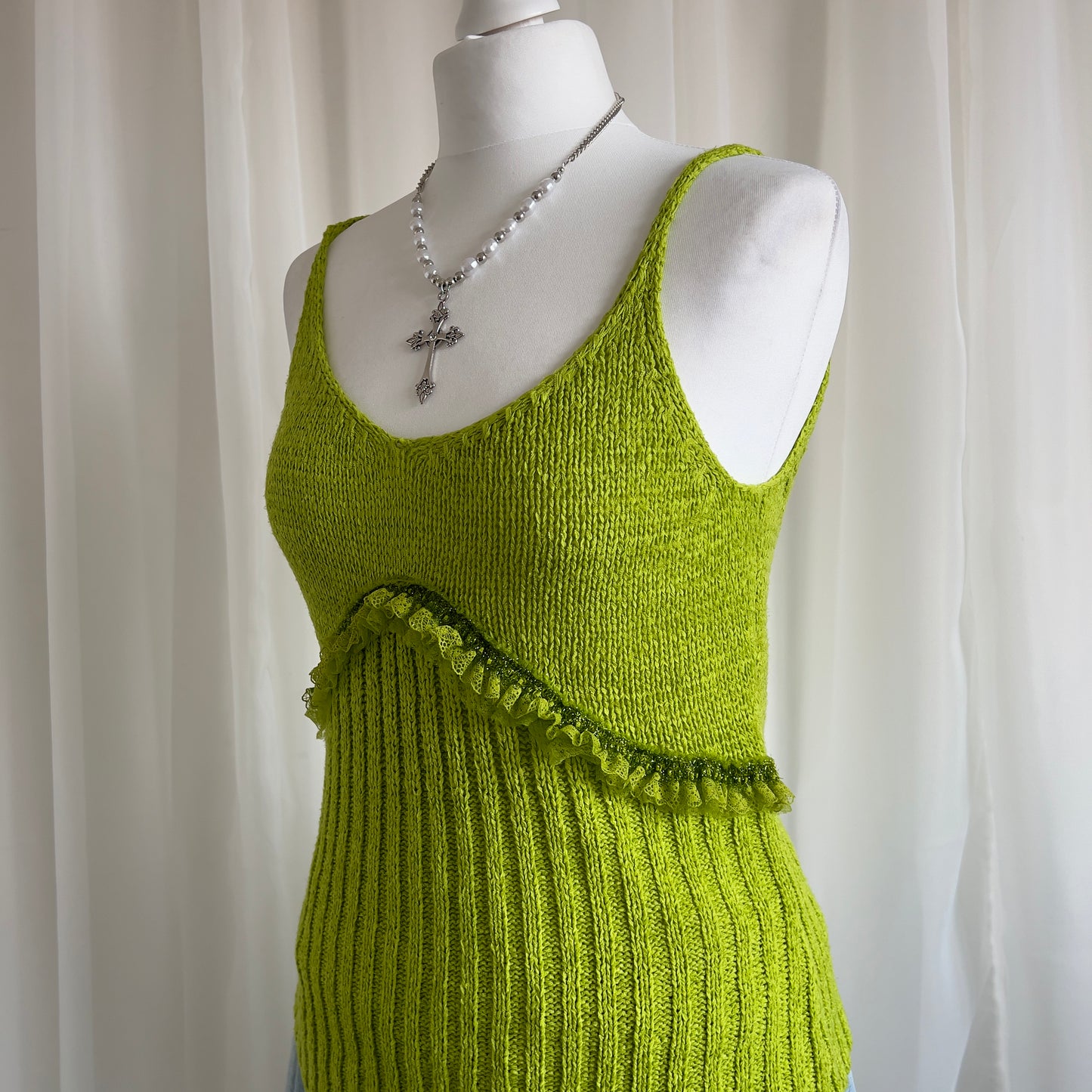 00s Knit & Lace Cami - Size L