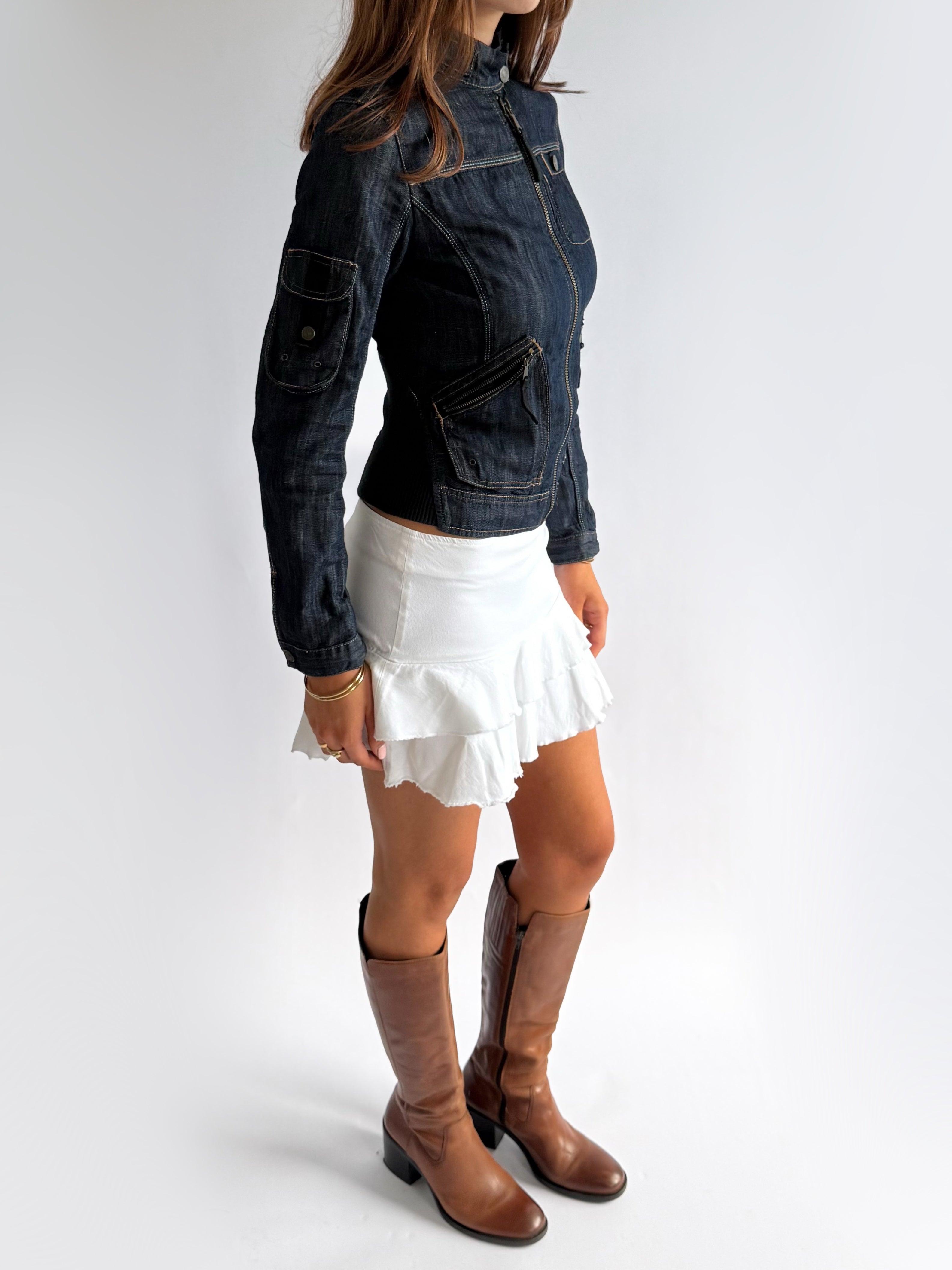 Denim Zip Jacket - Size S