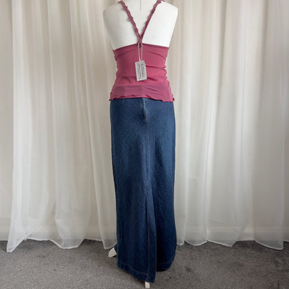 90s Denim Maxi Skirt - Size M