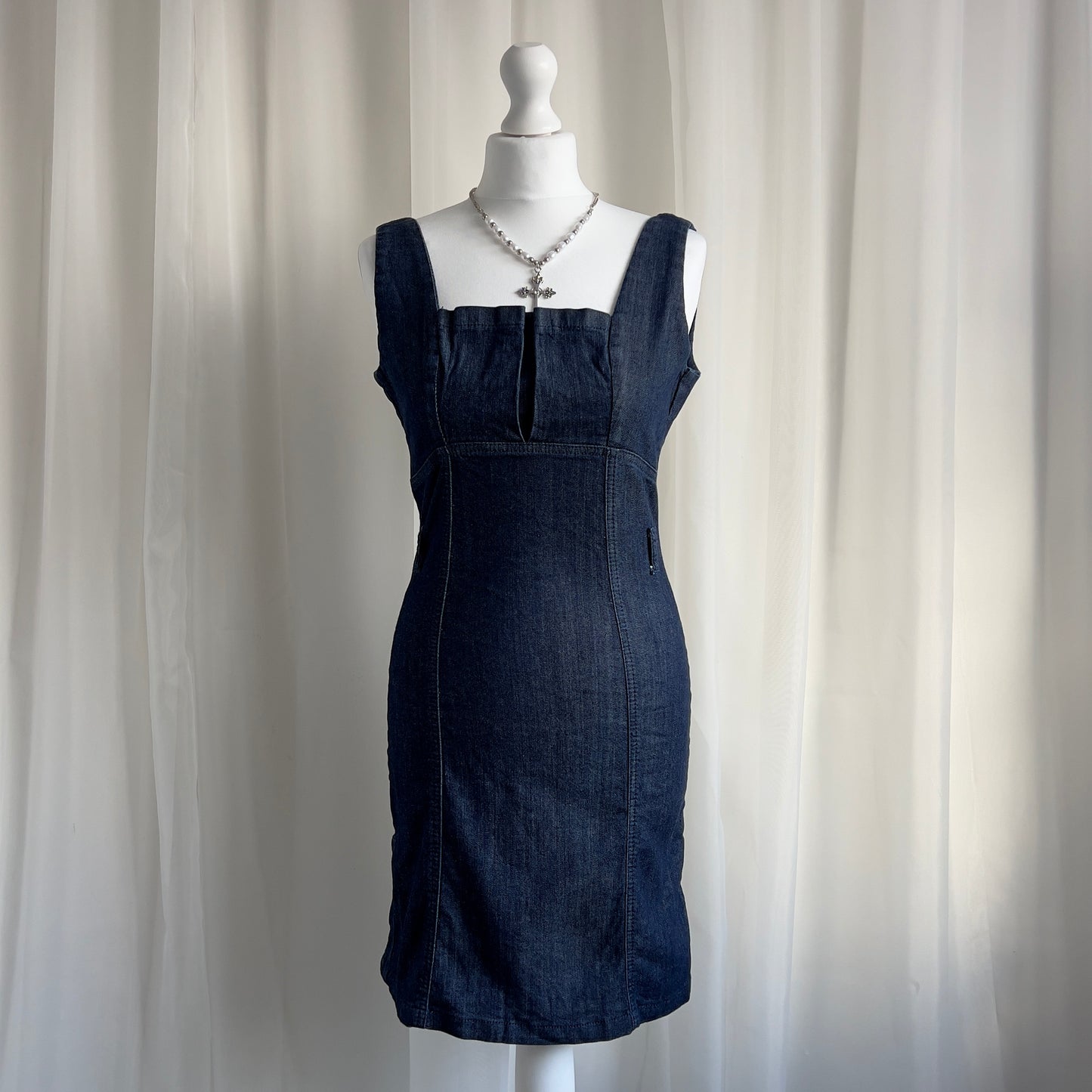 90s Denim Mini Dress - Size M