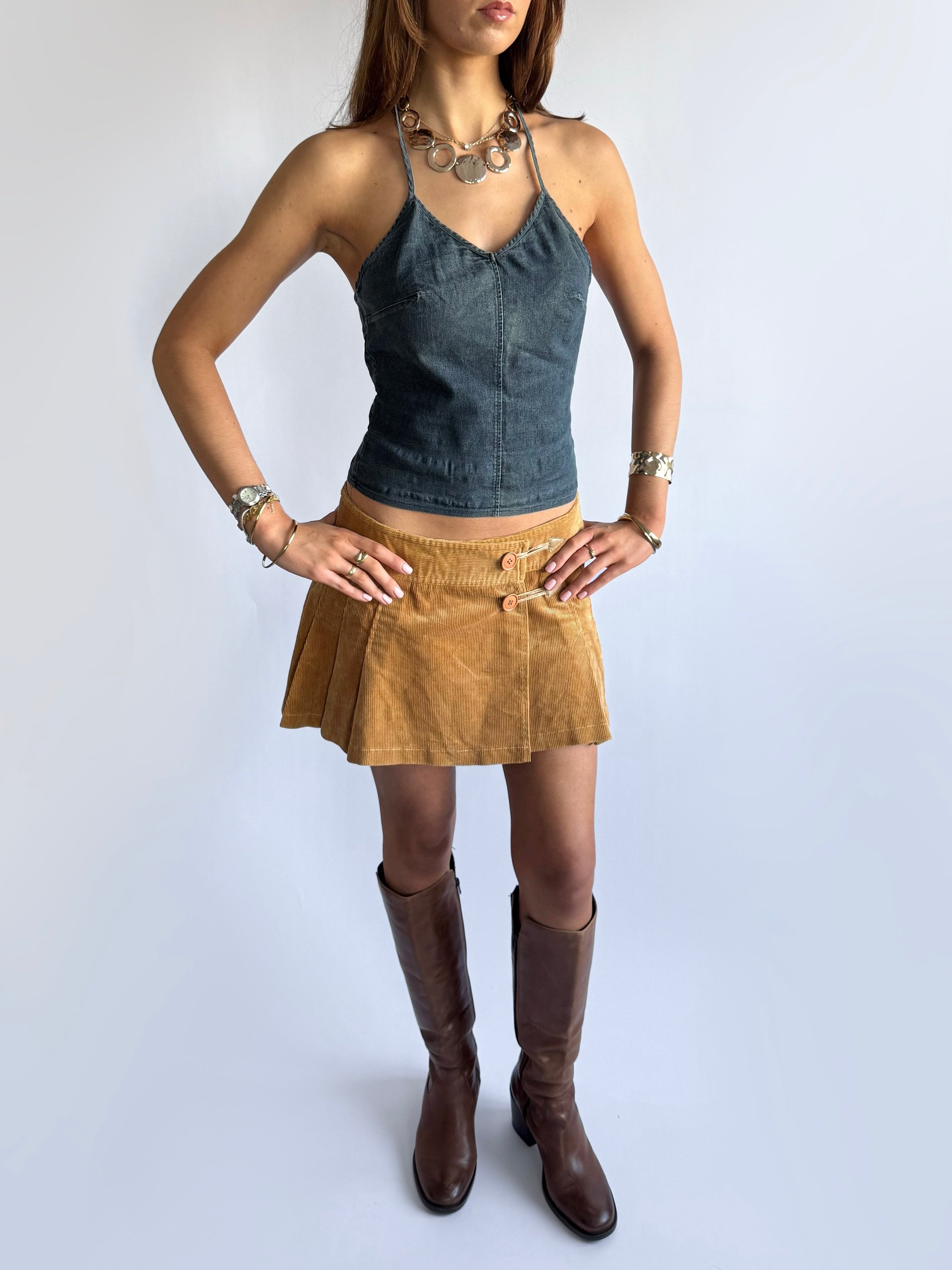 Denim Halter Cami - Size M