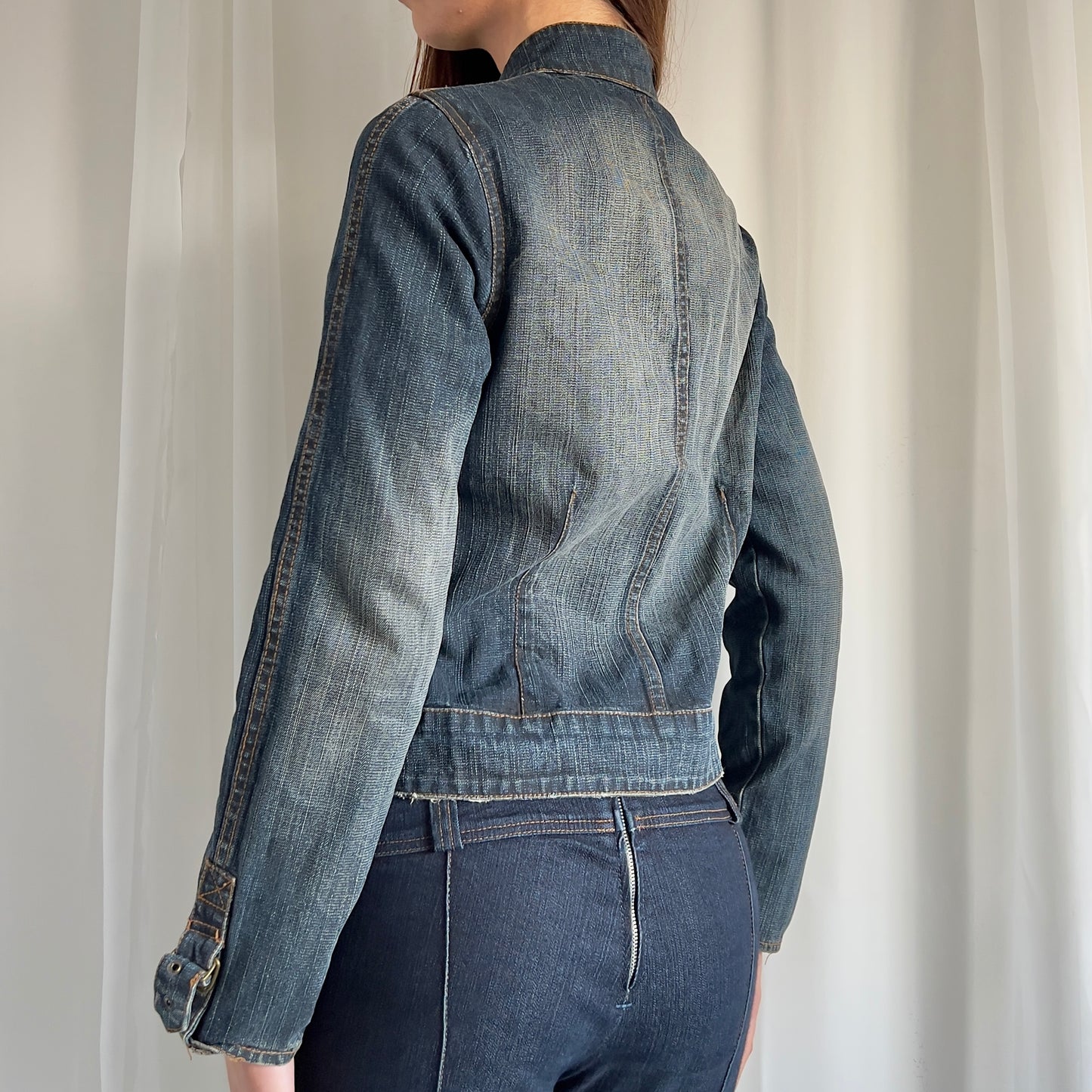 00s Denim Zip Up Jacket - Size M