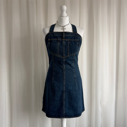 90s Denim Mini Dress - Size S