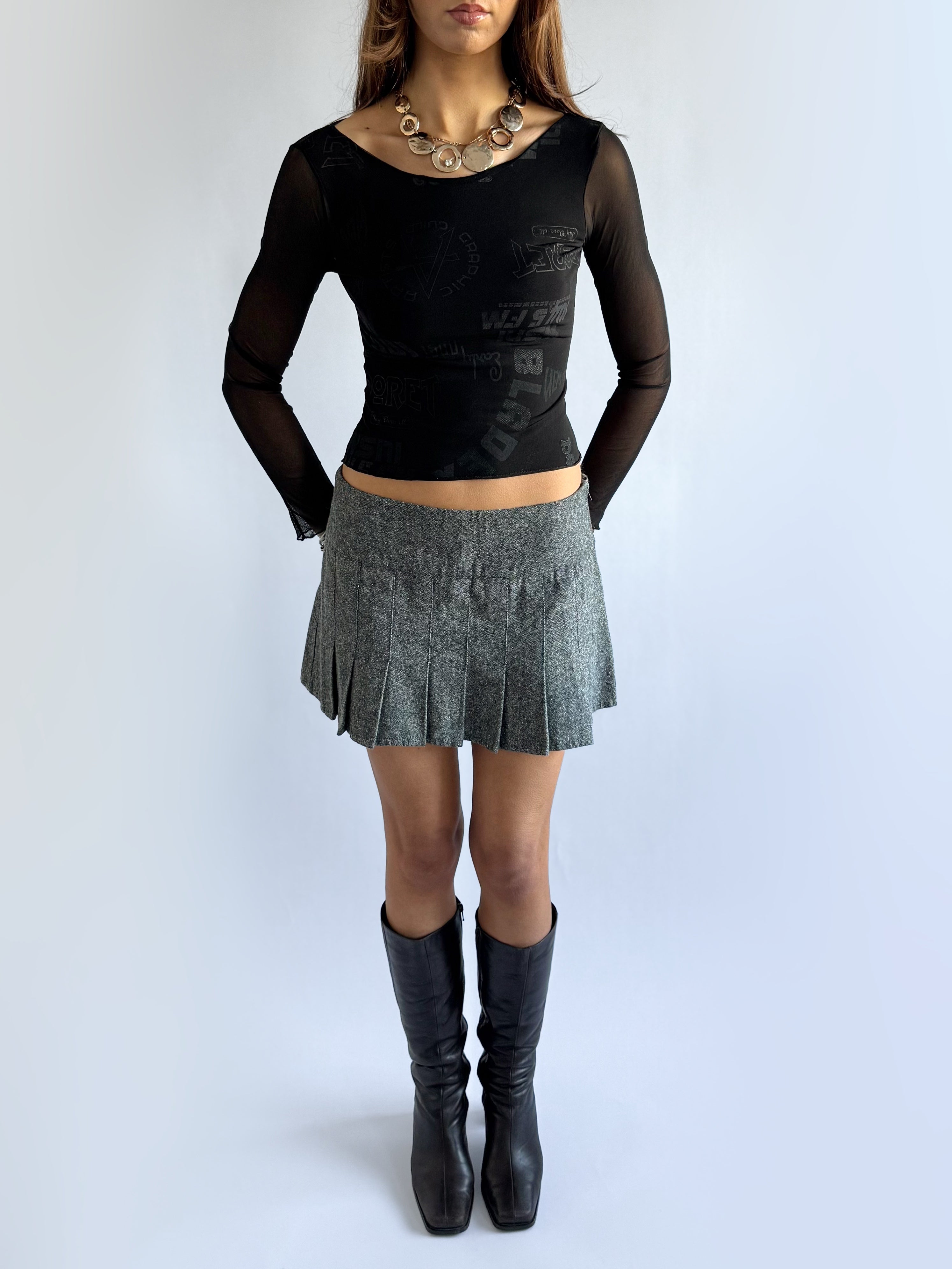 Mesh Long Sleeve Top - Size XS