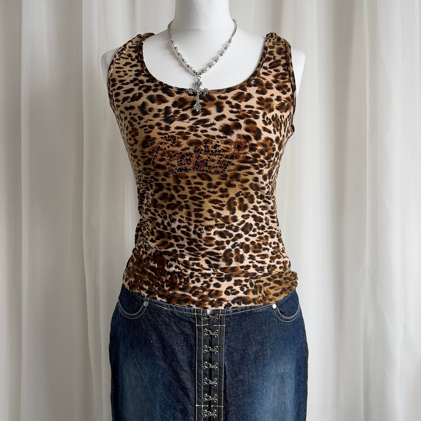 90s Leopard Cami Top - Size S