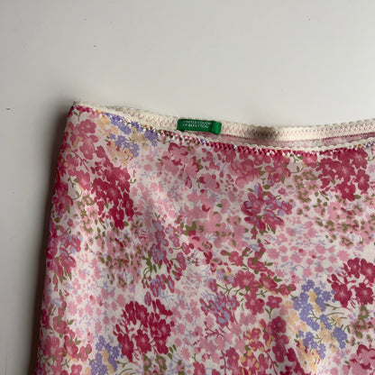 90s Floral Midi Skirt - Size M