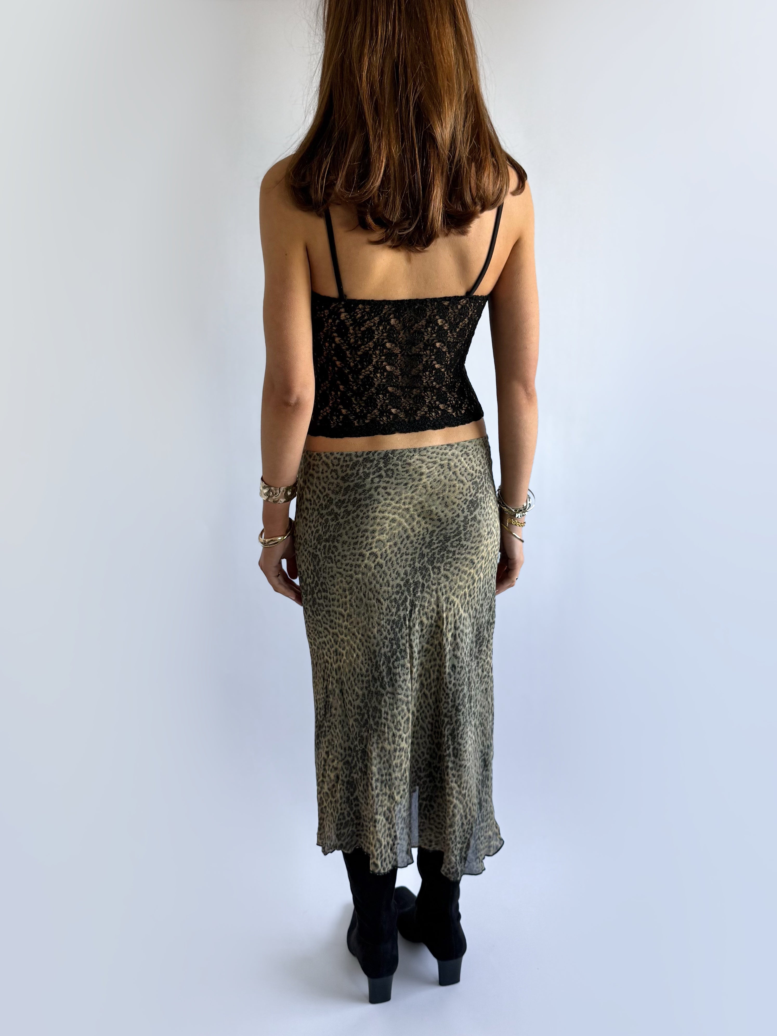 Leopard Midi Skirt - Size M