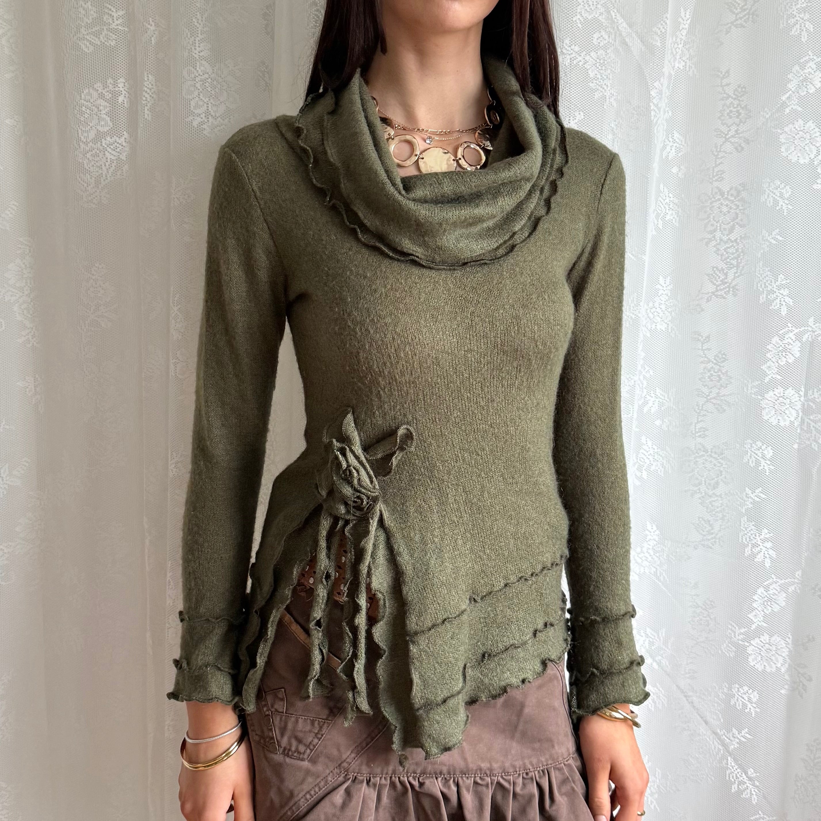 Asymmetric Knit Jumper - Size S