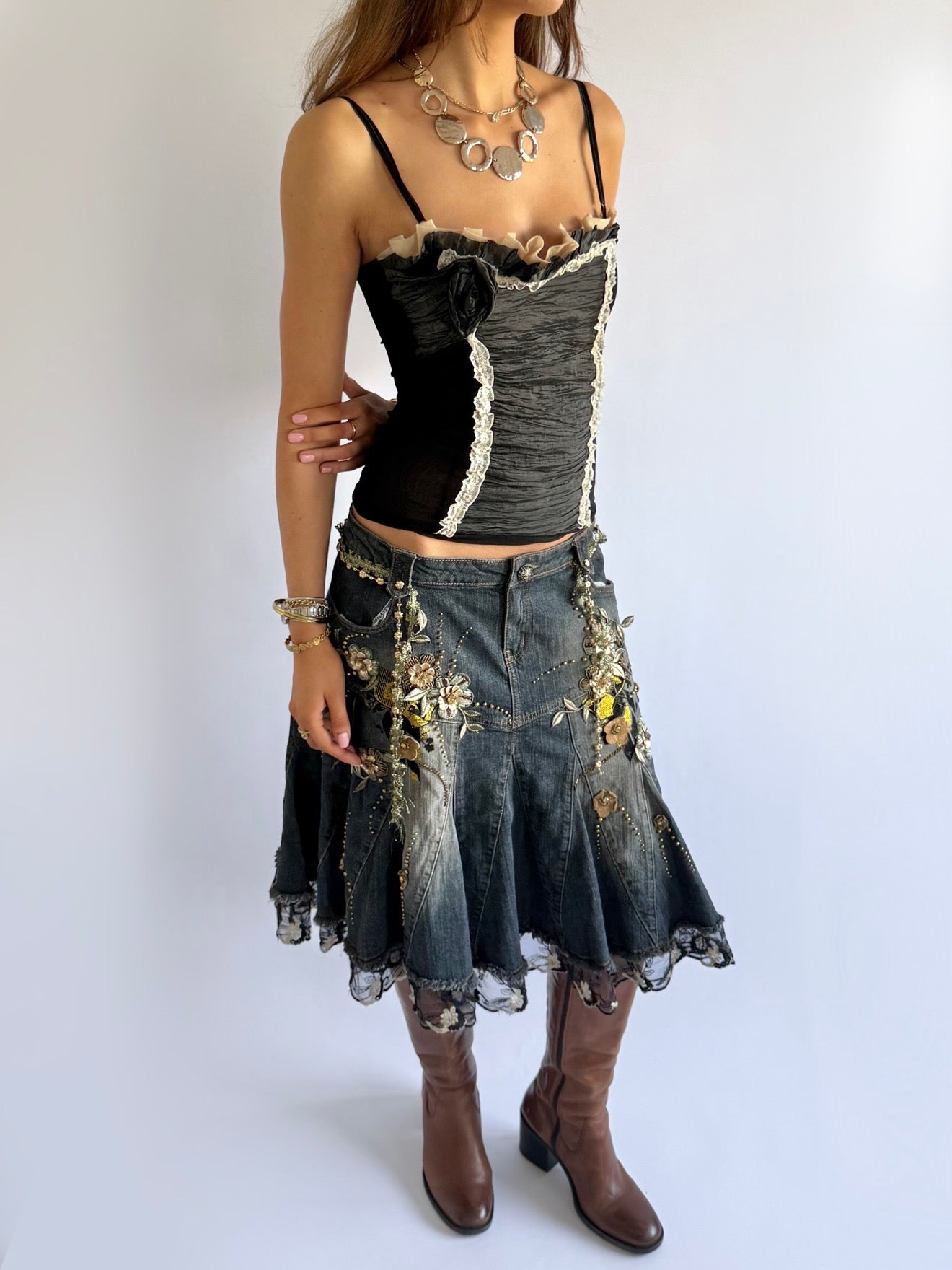 Mesh Lace Cami - Size M