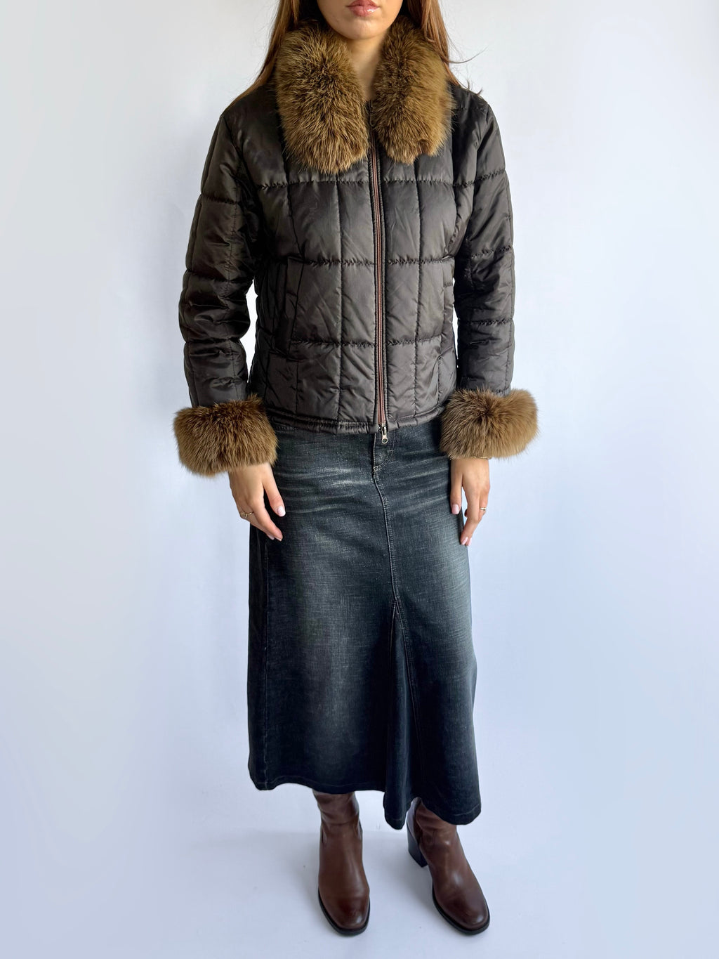 Fur Puffer Afghan Coat - Size M