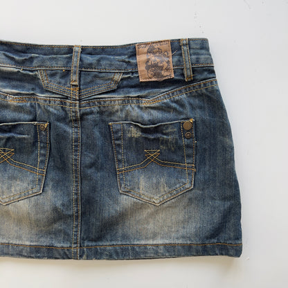 00s Denim Mini Skirt - Size XS