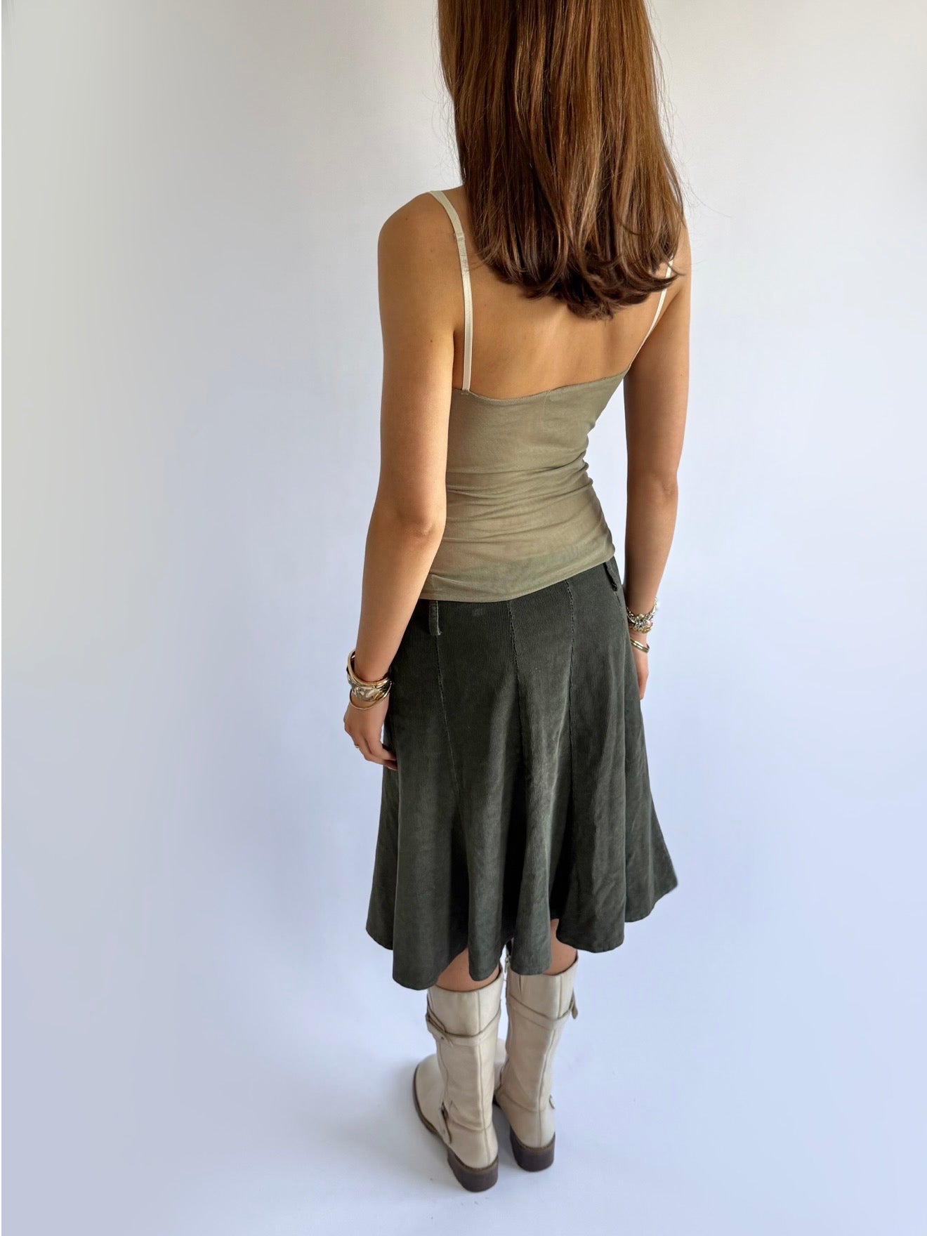 Corduroy Midi Skirt - Size S