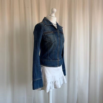 00s Denim Zip Up Jacket - Size M