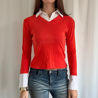 00s Shirt & Sweater Top - Size M