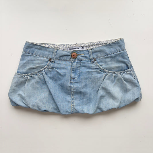 00s Denim Bubble Micro Mini Skirt - Size XS