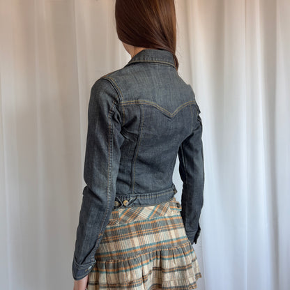 90s Denim Button Up Jacket - Size S