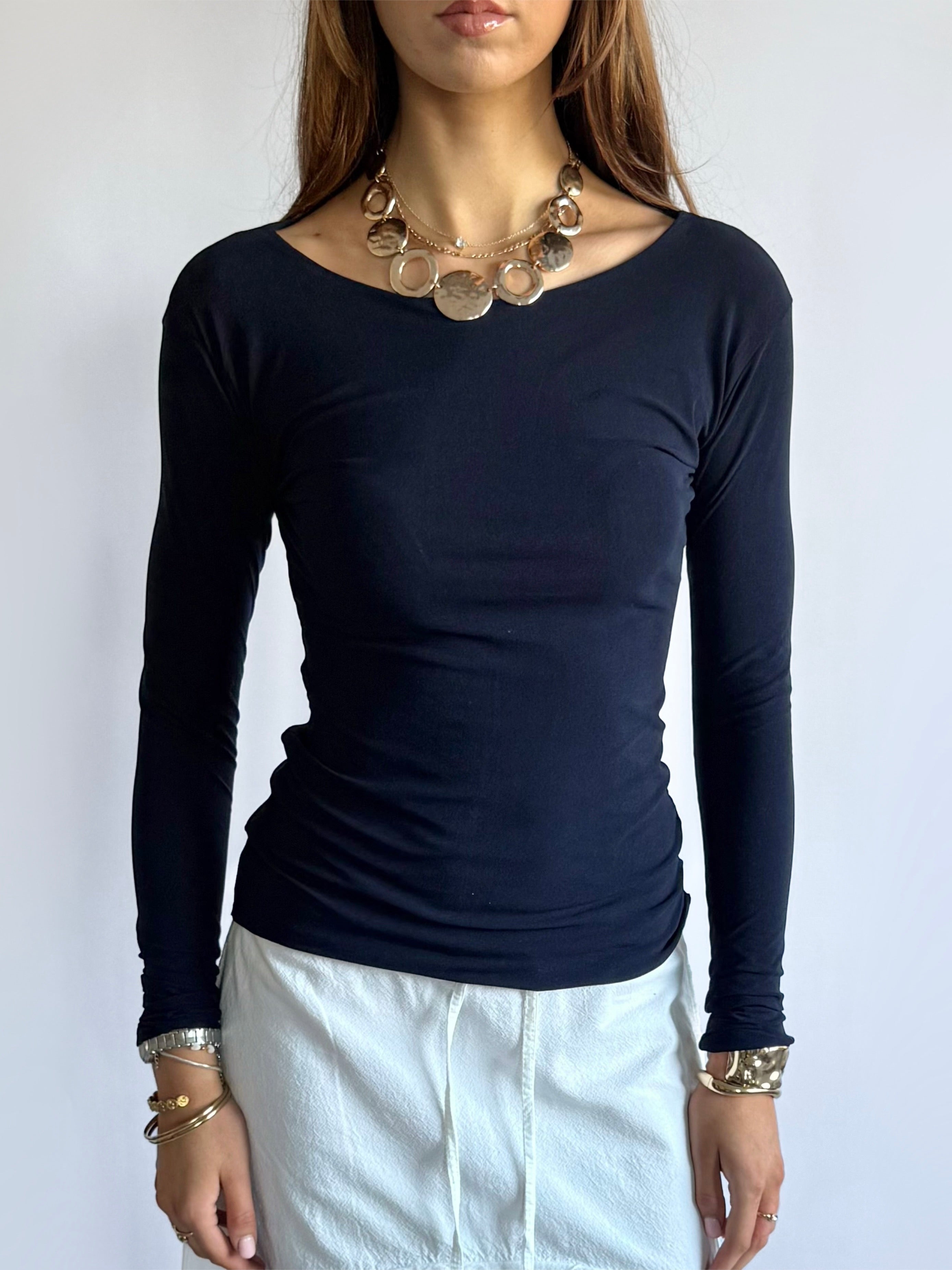 Mesh Long Sleeve Top - Size M