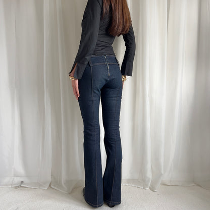 90s Miss Sixty Ultra Low Rise Flared Jeans - Size M