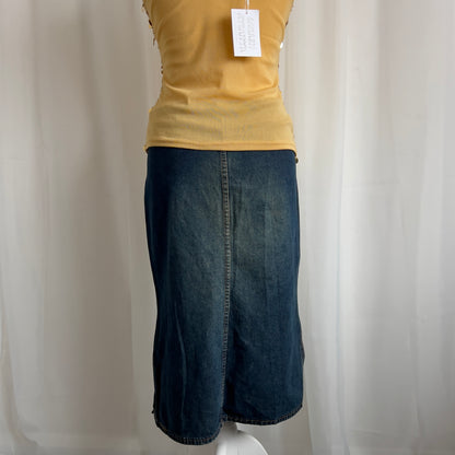 90s Denim Midi Skirt - Size M