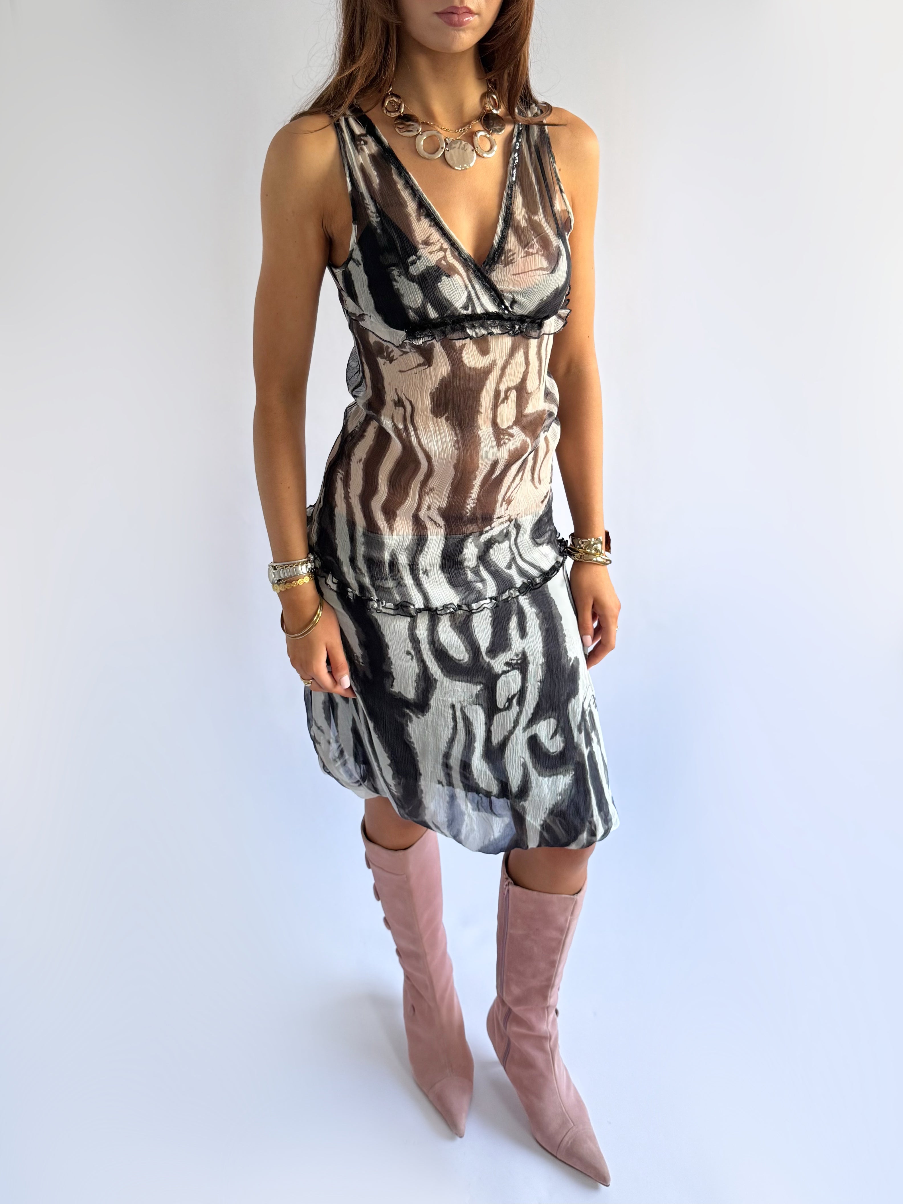 100% Silk Cami & Skirt Set - Size M