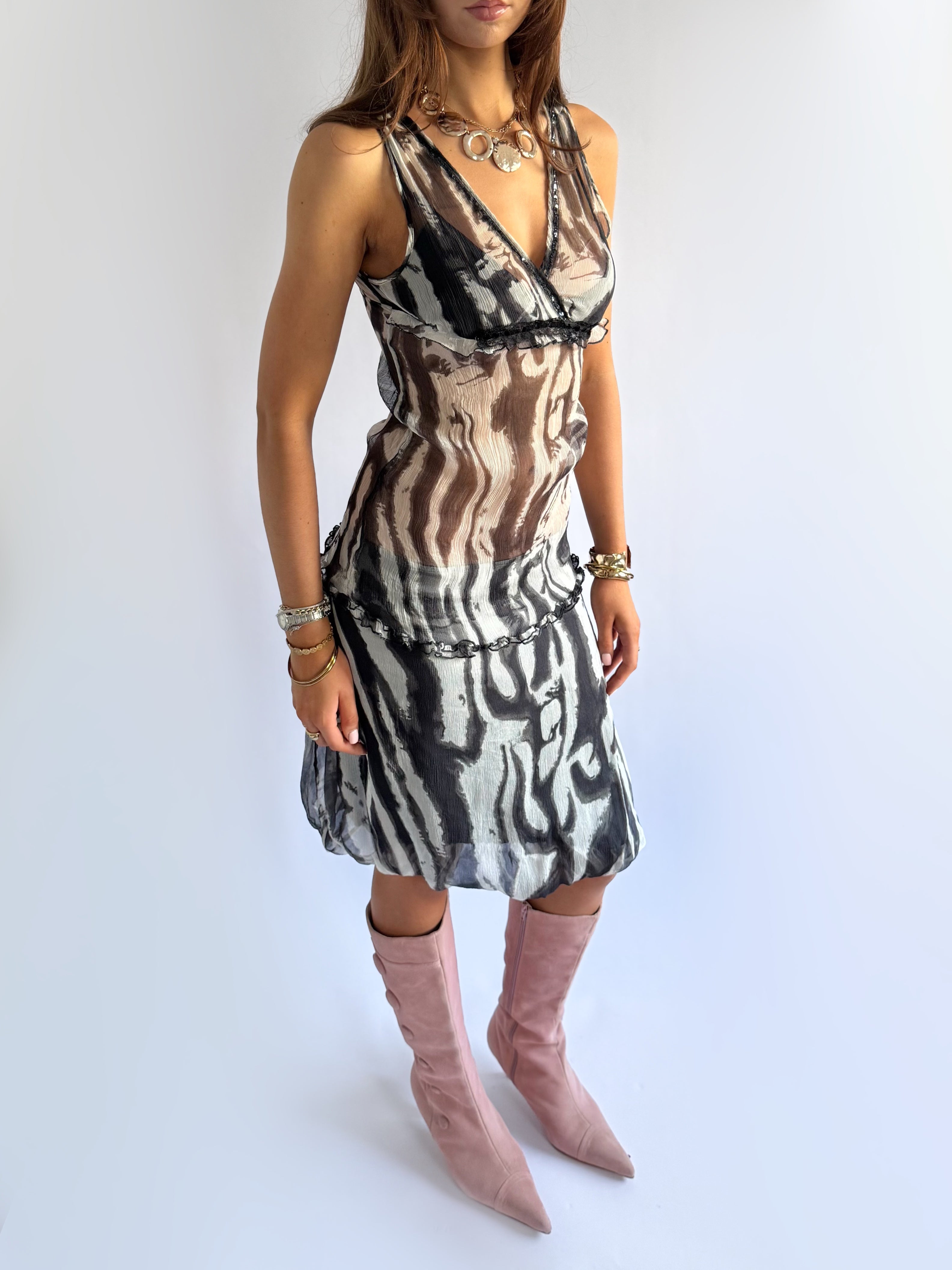 100% Silk Cami & Skirt Set - Size M