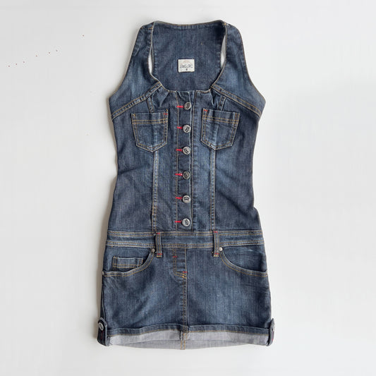 00s Denim Mini Dress - Size S