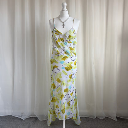 90s Asymmetric Maxi Dress - Size M