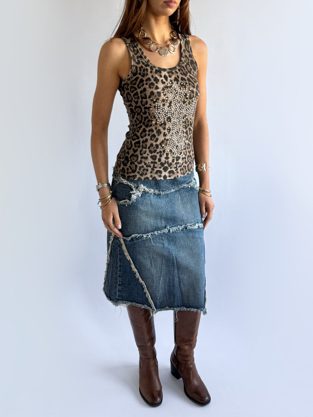 Leopard Studded Cami - Size S
