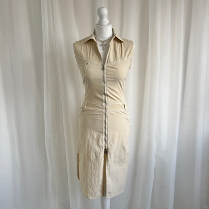 90s Cargo Double Zip Midi Dress - Size S