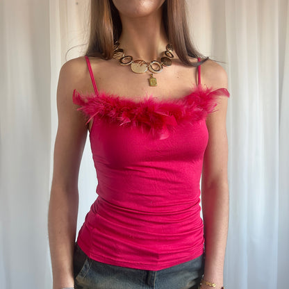 90s Yamamay Feather Cami - Size S