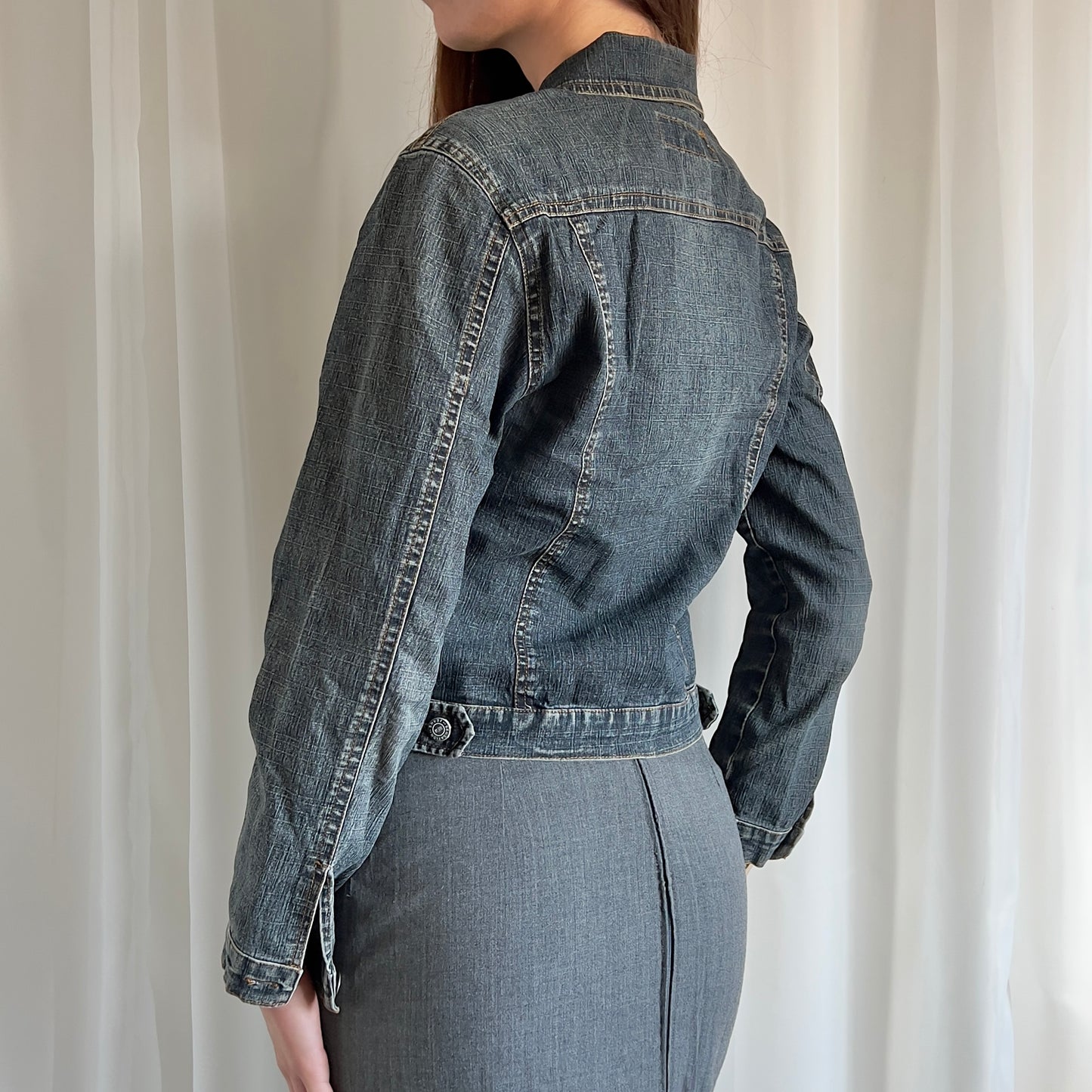 90s Denim Button Up Jacket - Size S