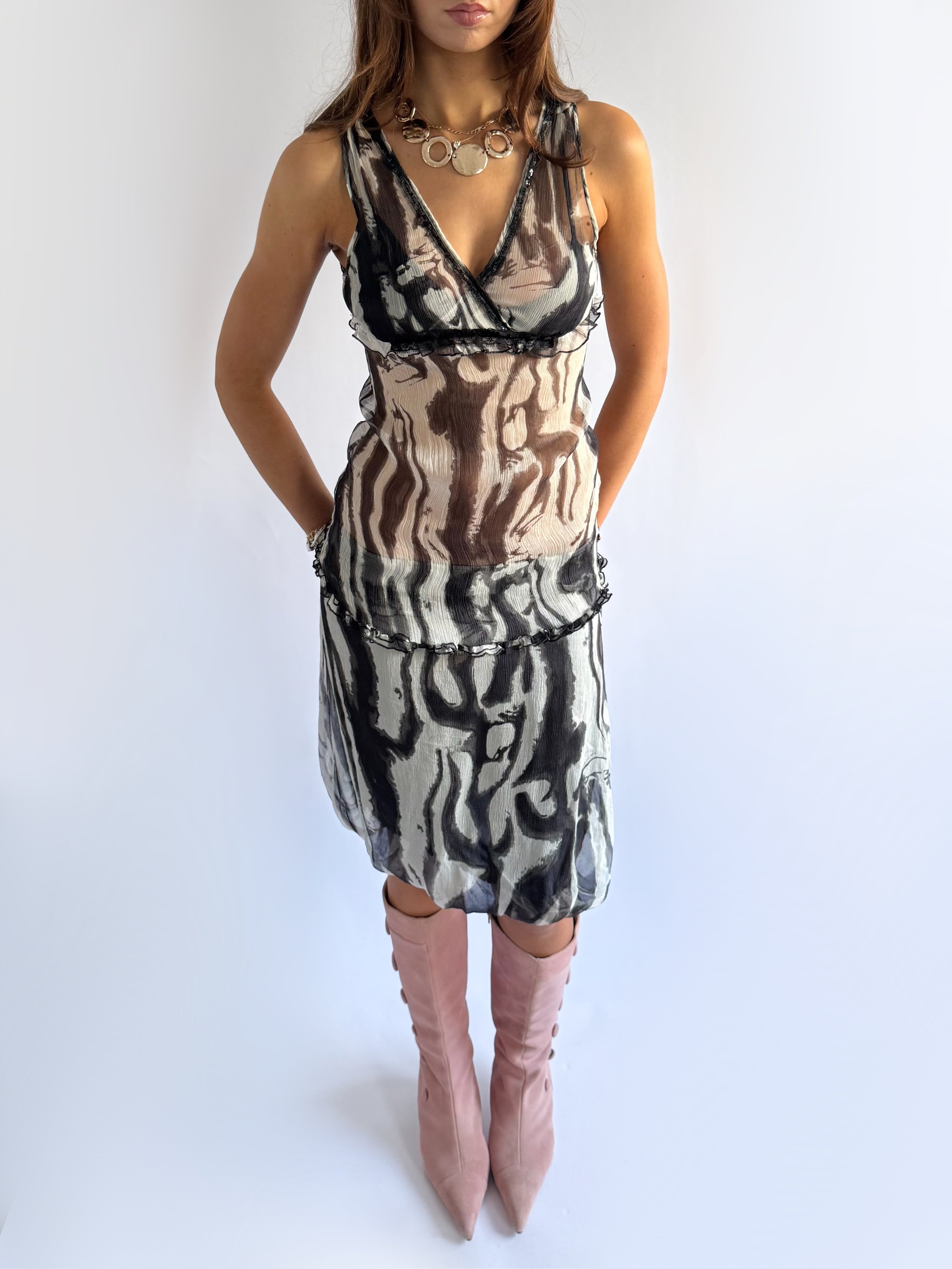 100% Silk Cami & Skirt Set - Size M