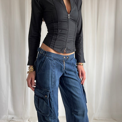 00s Low Rise Skater Baggy Jeans - Size L