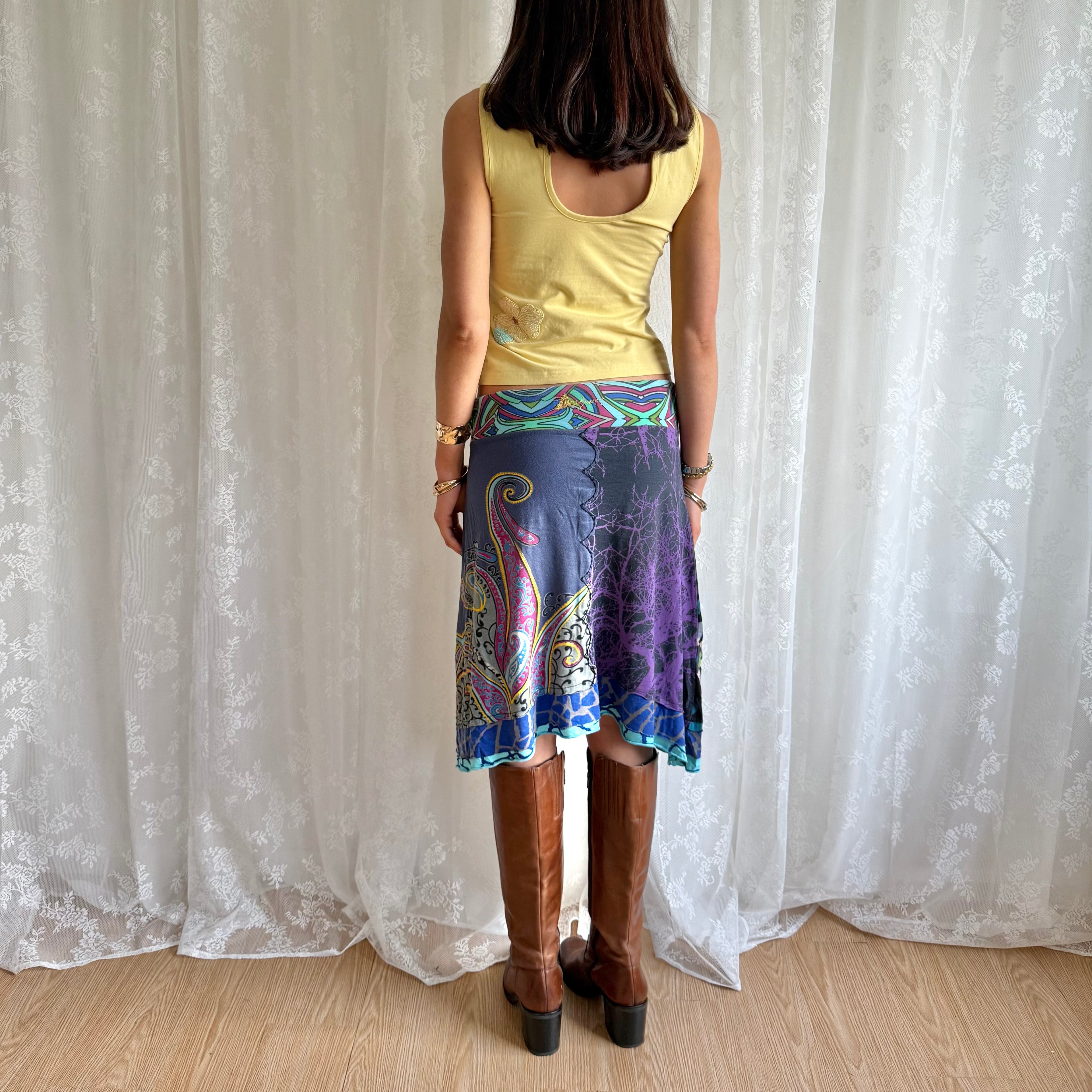 Desigual Graphic Midi Skirt - Size S