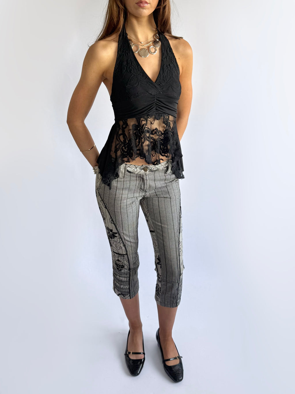 Lace Asymmetric Cami - Size S