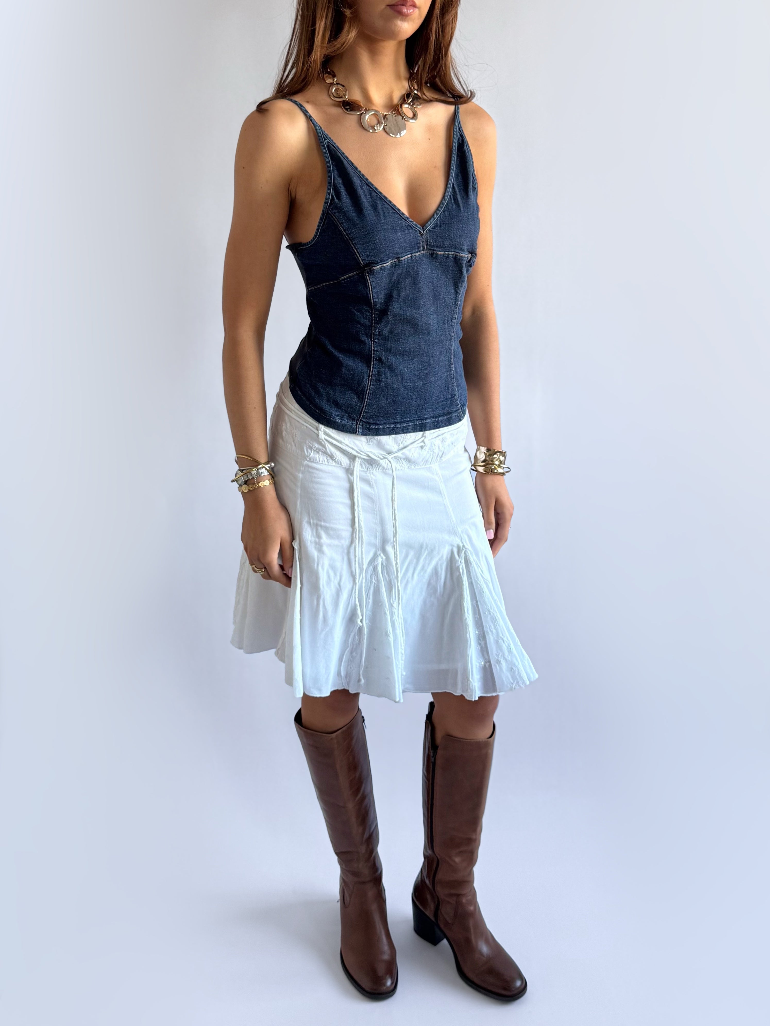 Cotton Midi Skirt - Size XS