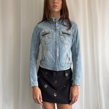 00s Denim Zip Up Jacket - Size S