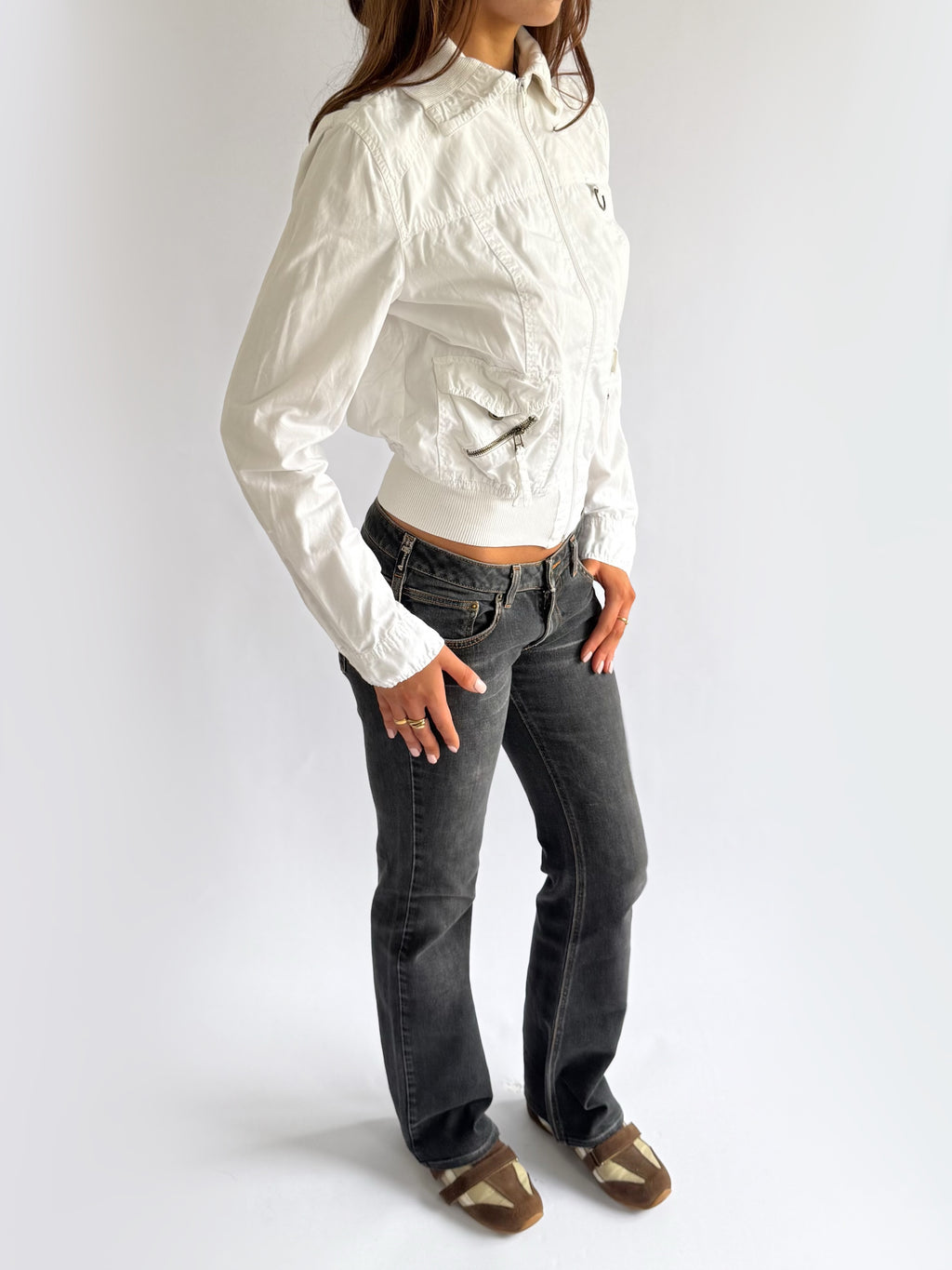 Cotton Zip Jacket - Size L