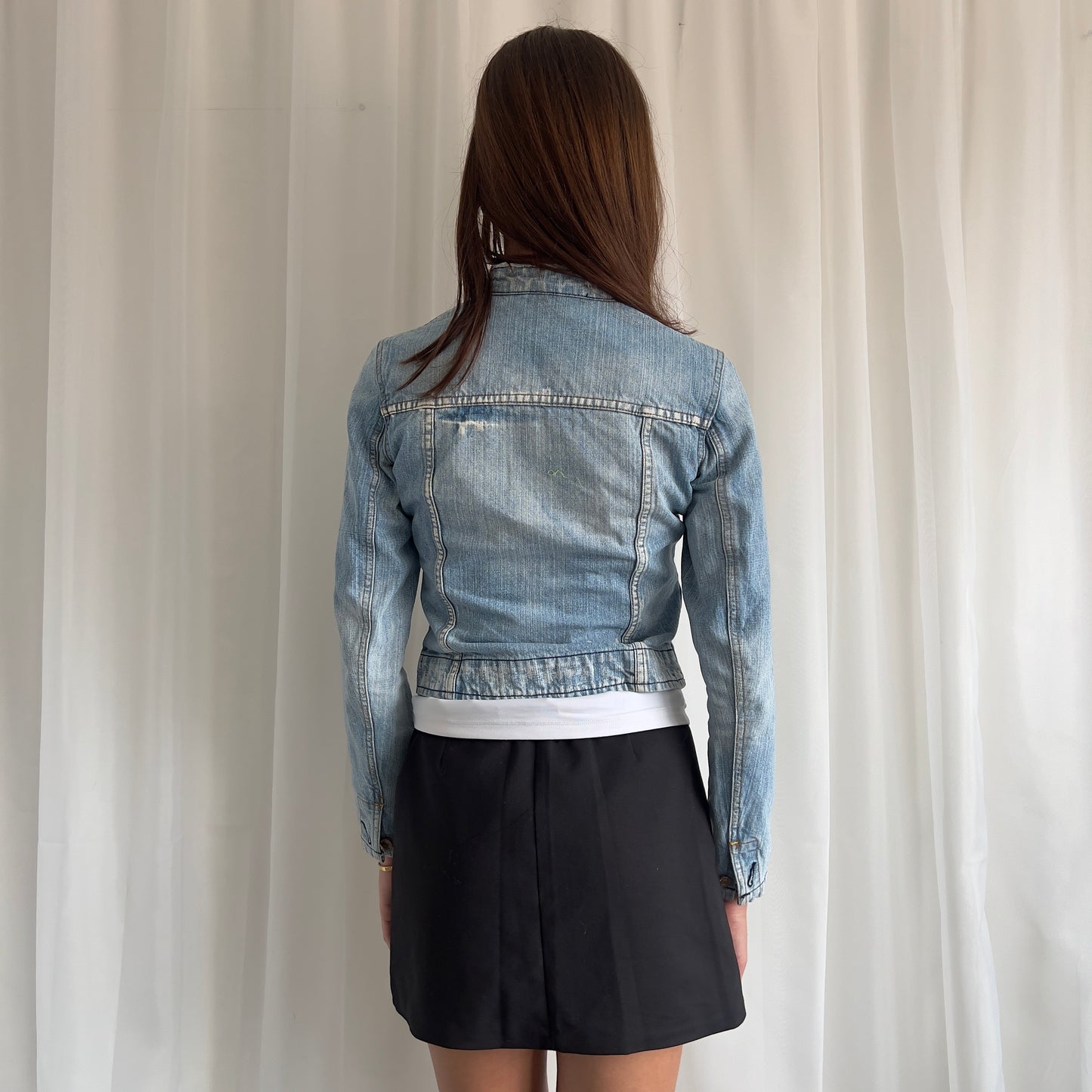 00s Denim Zip Up Jacket - Size S