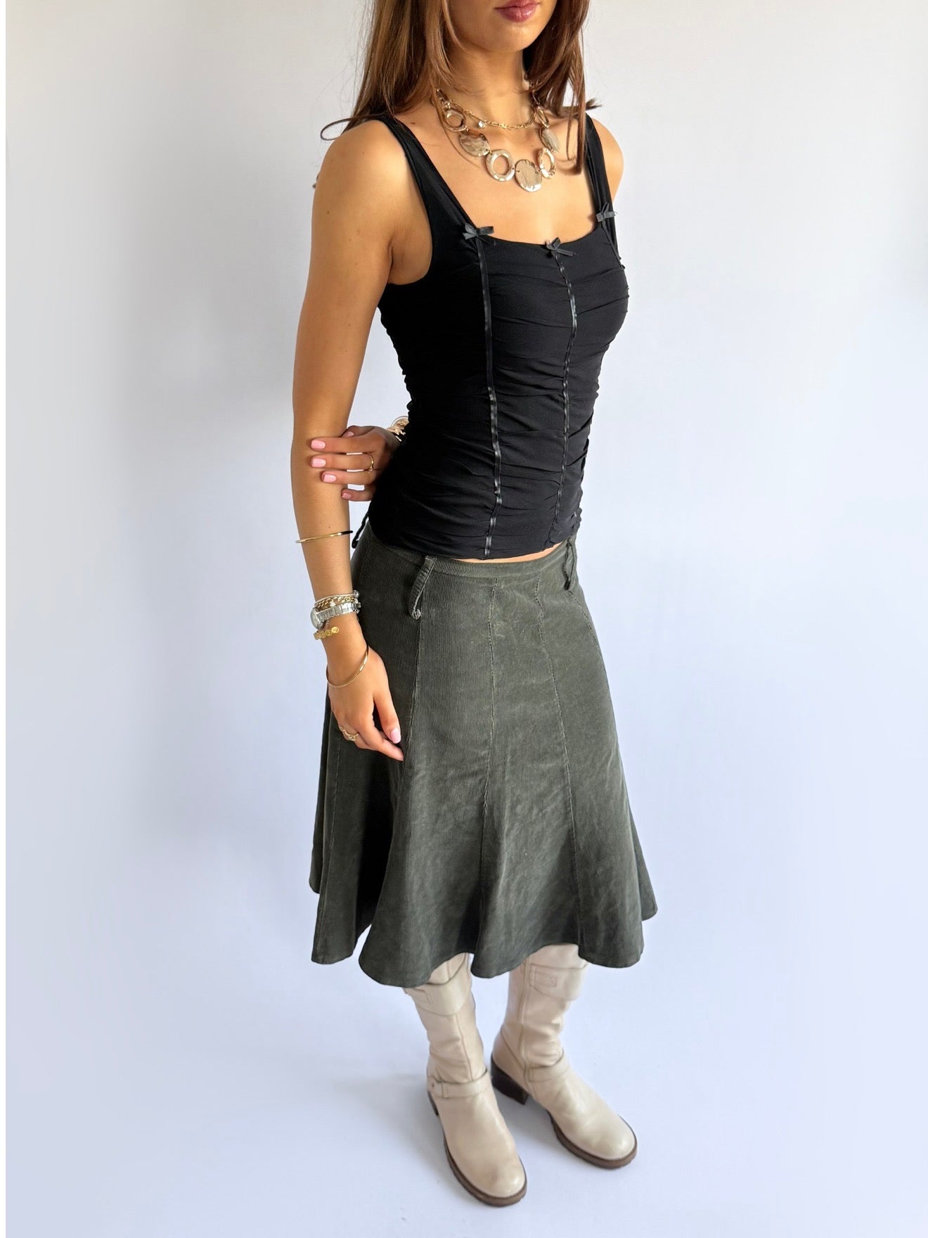 Ruched Bow Cami - Size M